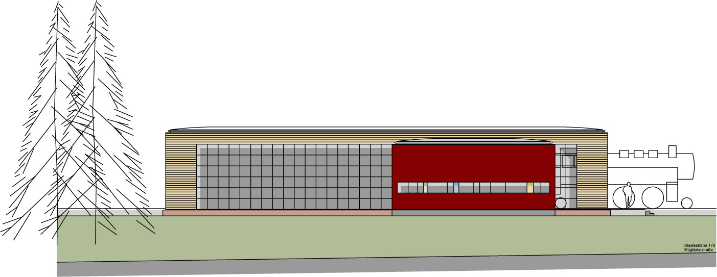 Fahrzeughalle f&uuml;r den Altenberger Wagen